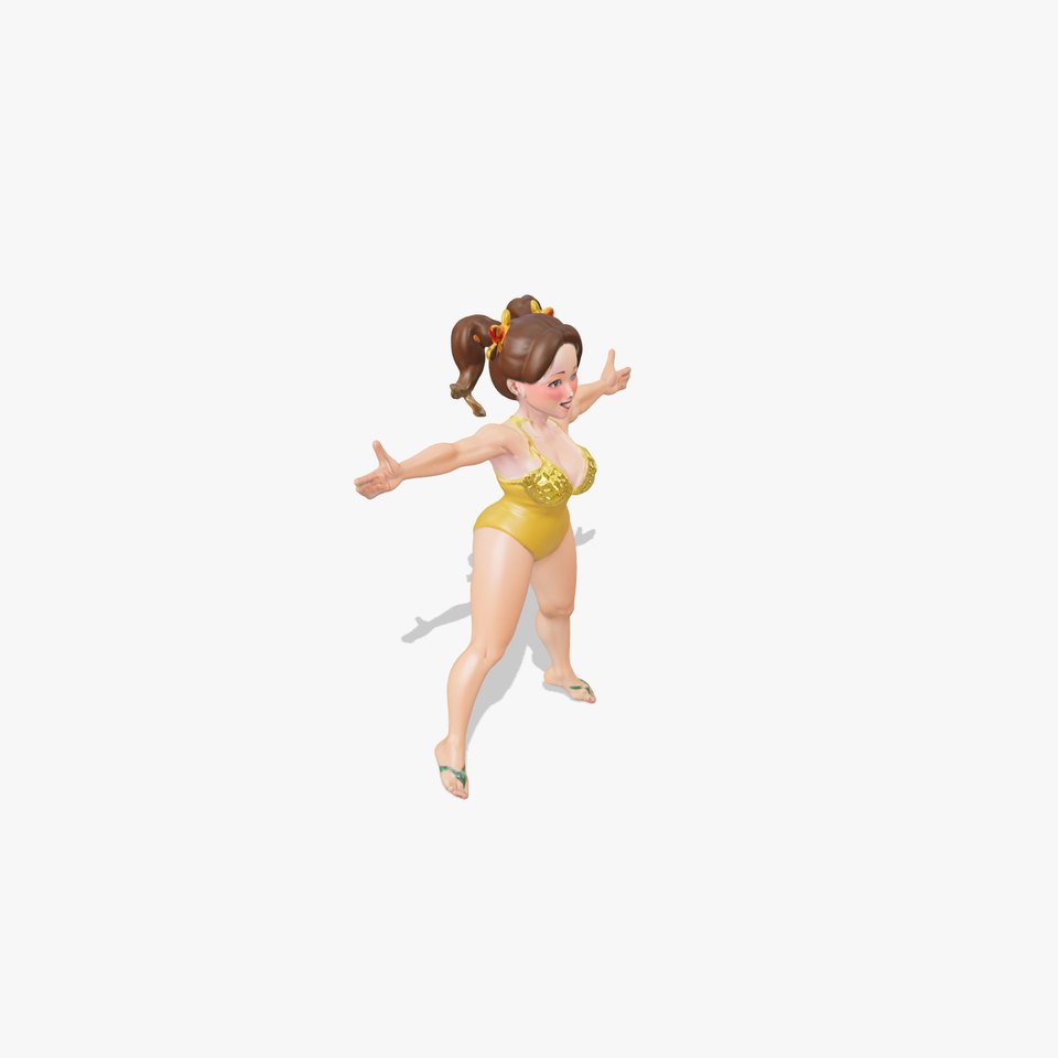 Sunny Swimsuit Anime Character model pack