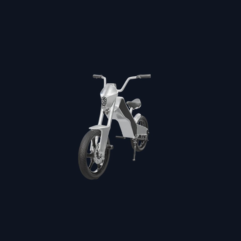 Sleek Metallic Electric Bike model pack