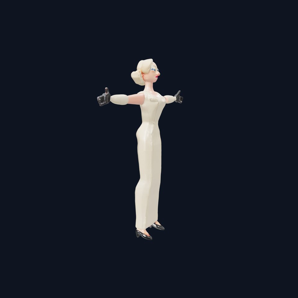 Glamorous Gold Dress model pack