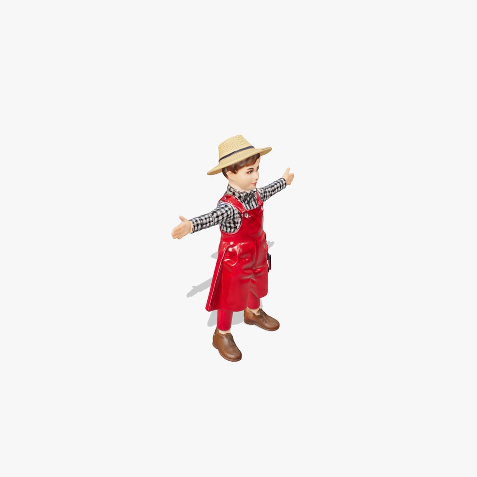 Red Overall Farmer Boy model pack