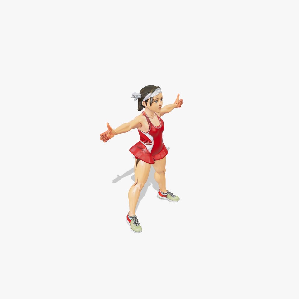 Athletic Cheerleader Character model pack