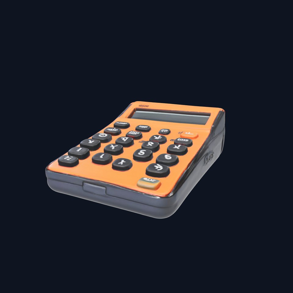 Vibrant Orange Calculator model pack