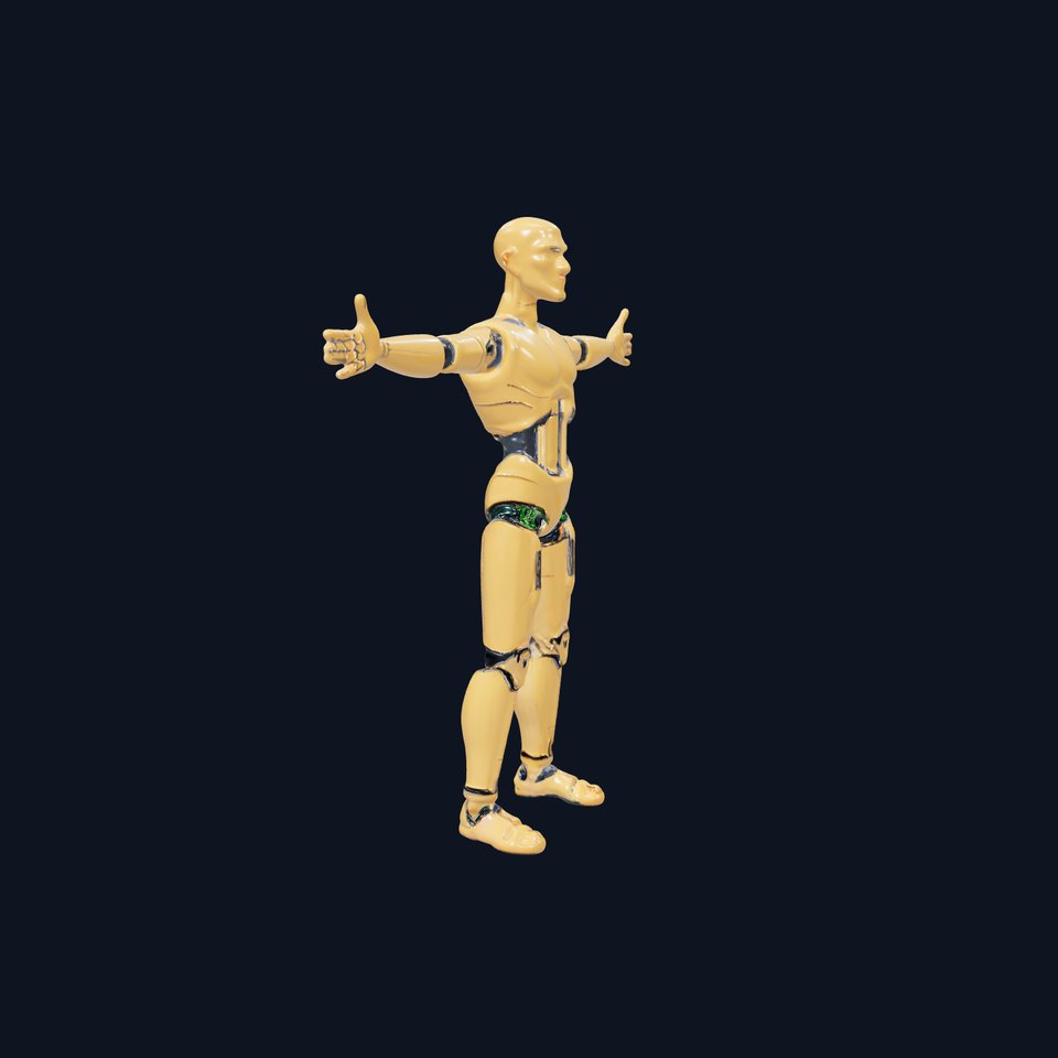 Gold Android Robot model pack