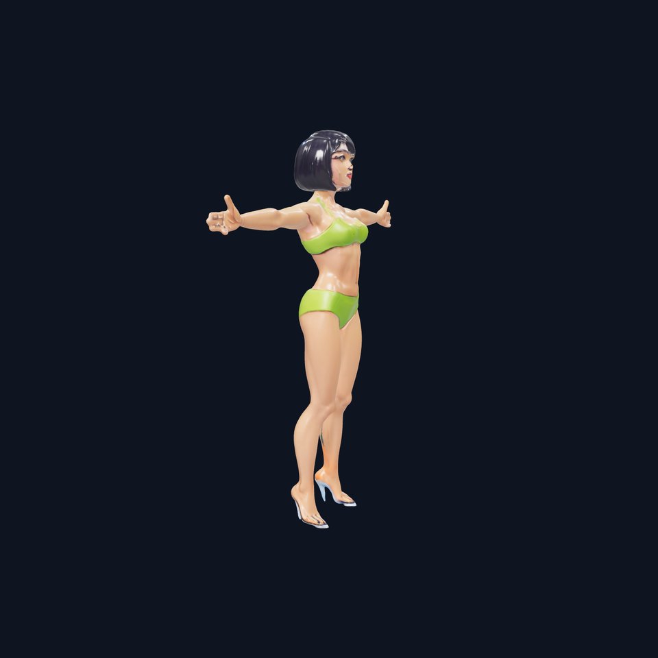 Vibrant Swimsuit Female model pack
