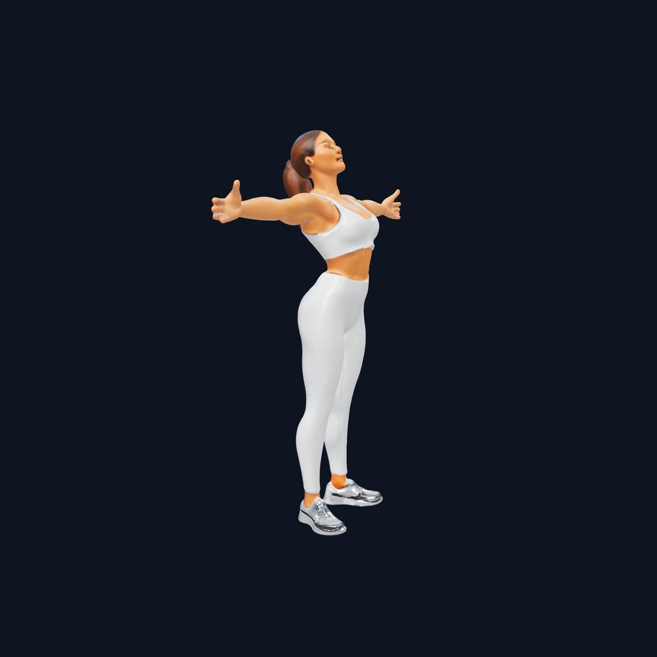 Athletic Woman Fitness model pack