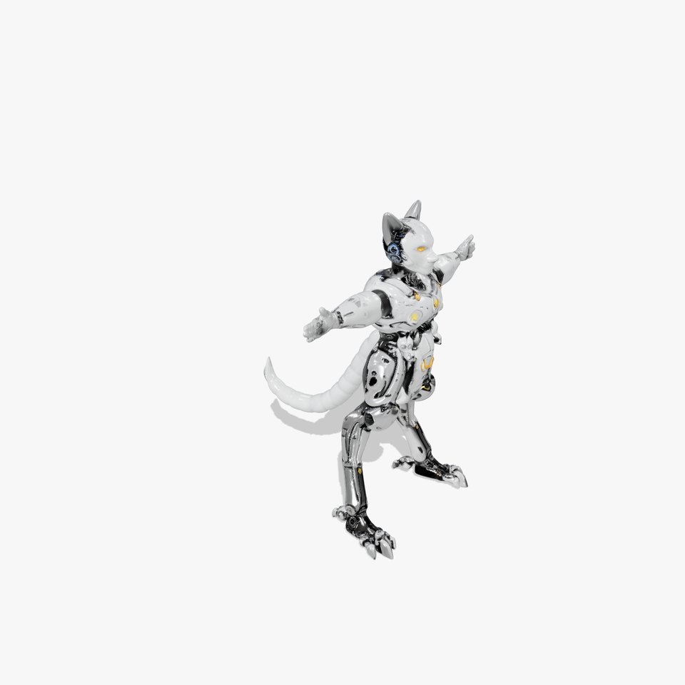 Futuristic Feline Robot model pack