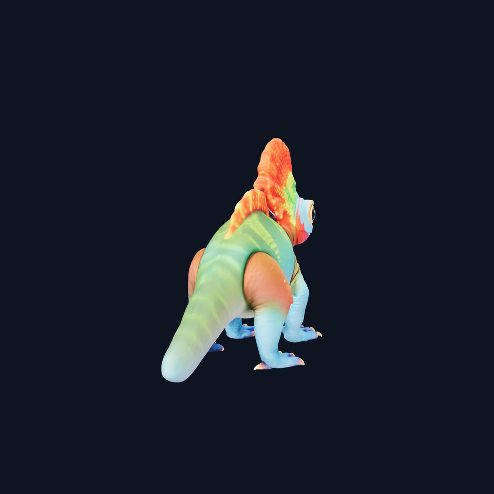 Rainbow Lizard Character model pack
