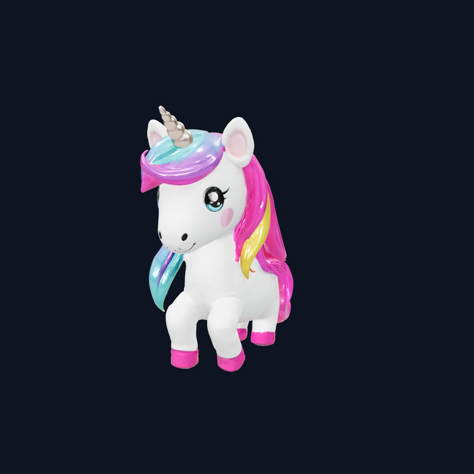 Rainbow Unicorn Plush model pack