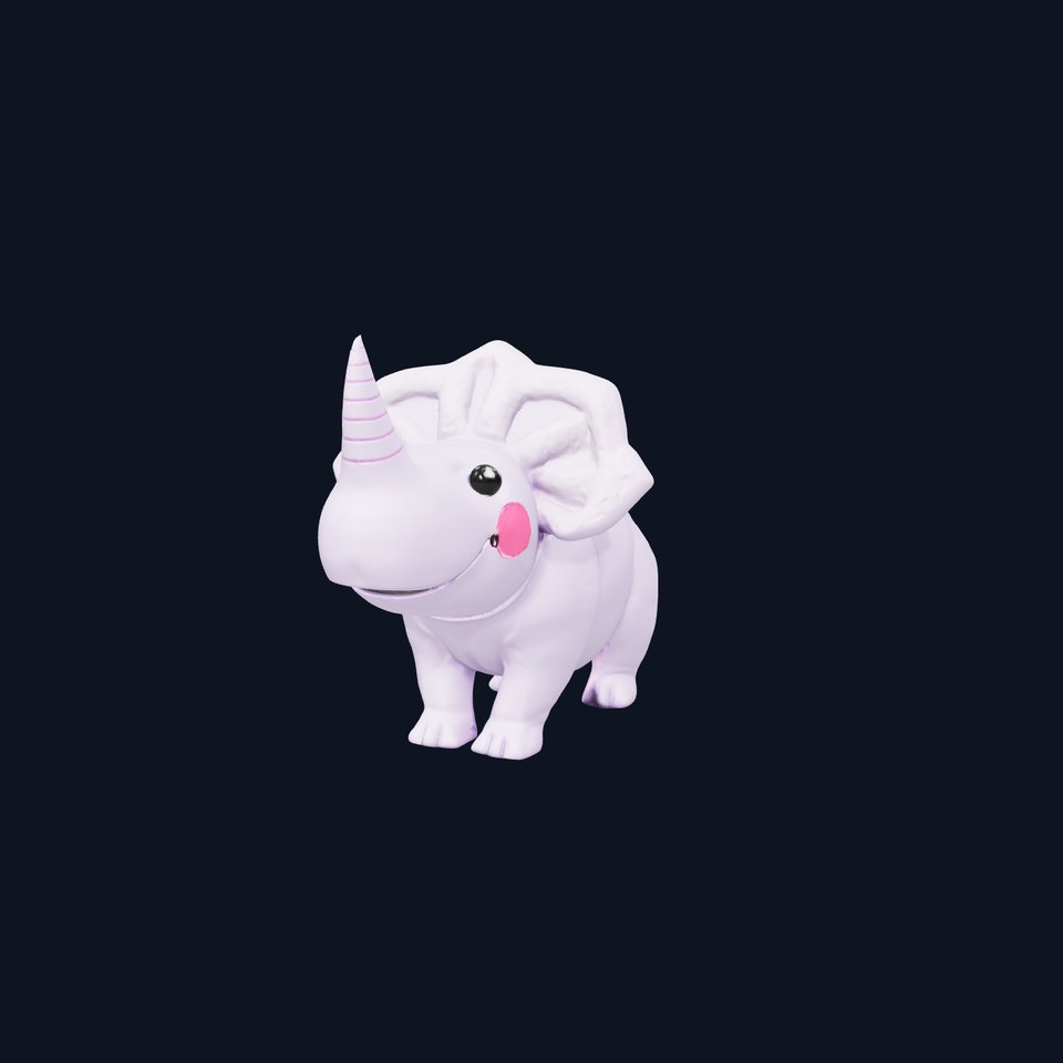 Lilac Dino Plush model pack