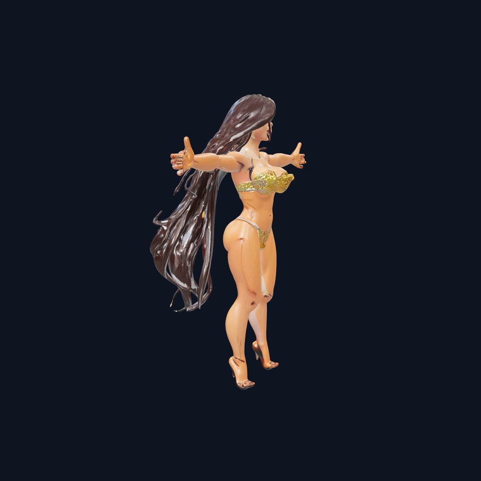 Floral Bikini Character model pack