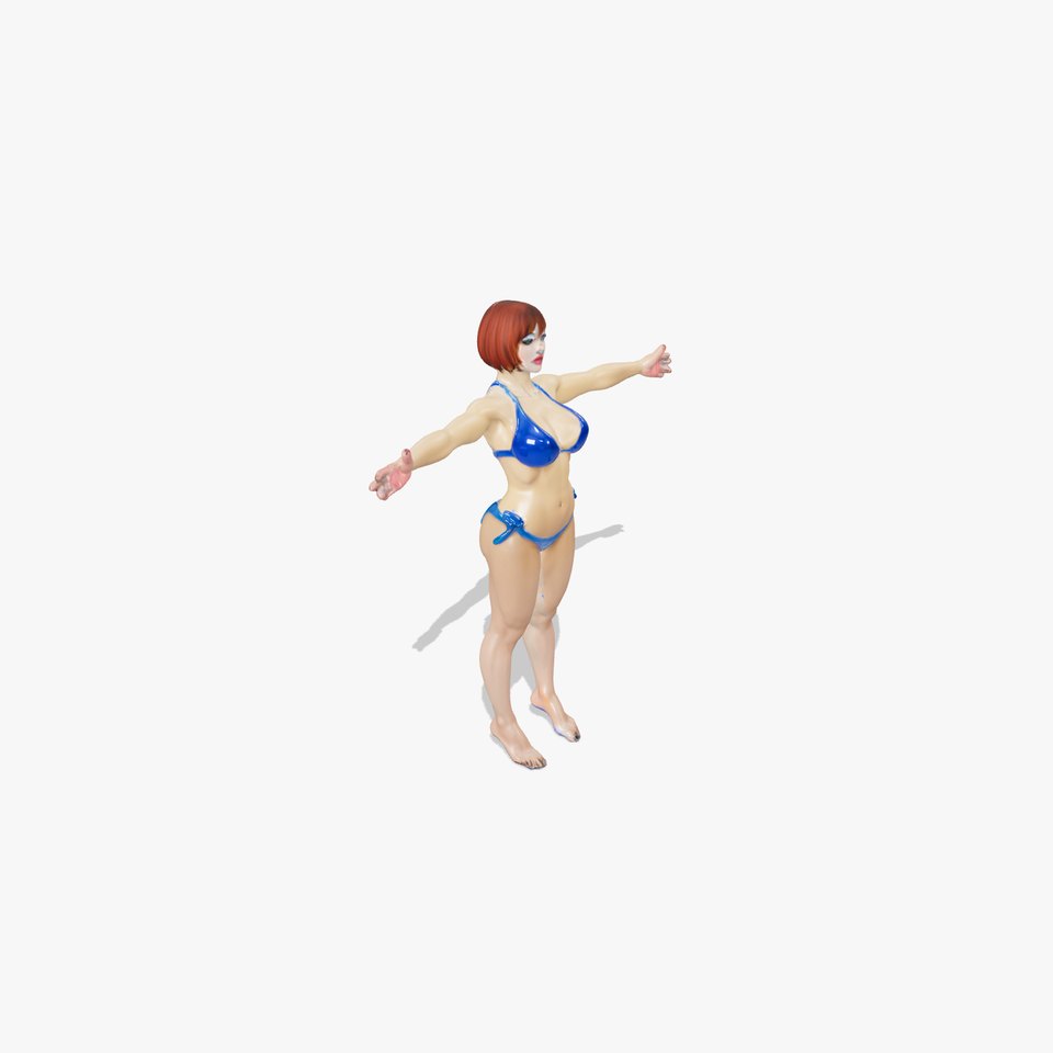 Azure Swimsuit Character model pack