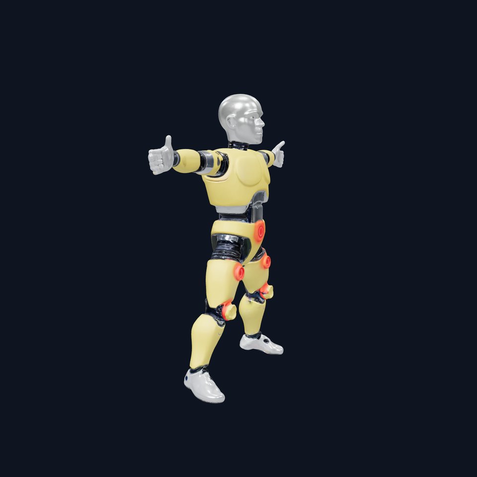 Yellow Humanoid Robot model pack