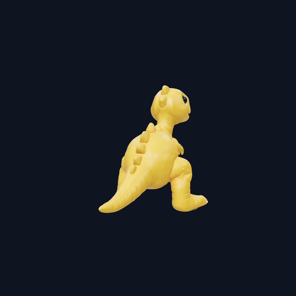 Cheerful Yellow Dinosaur model pack