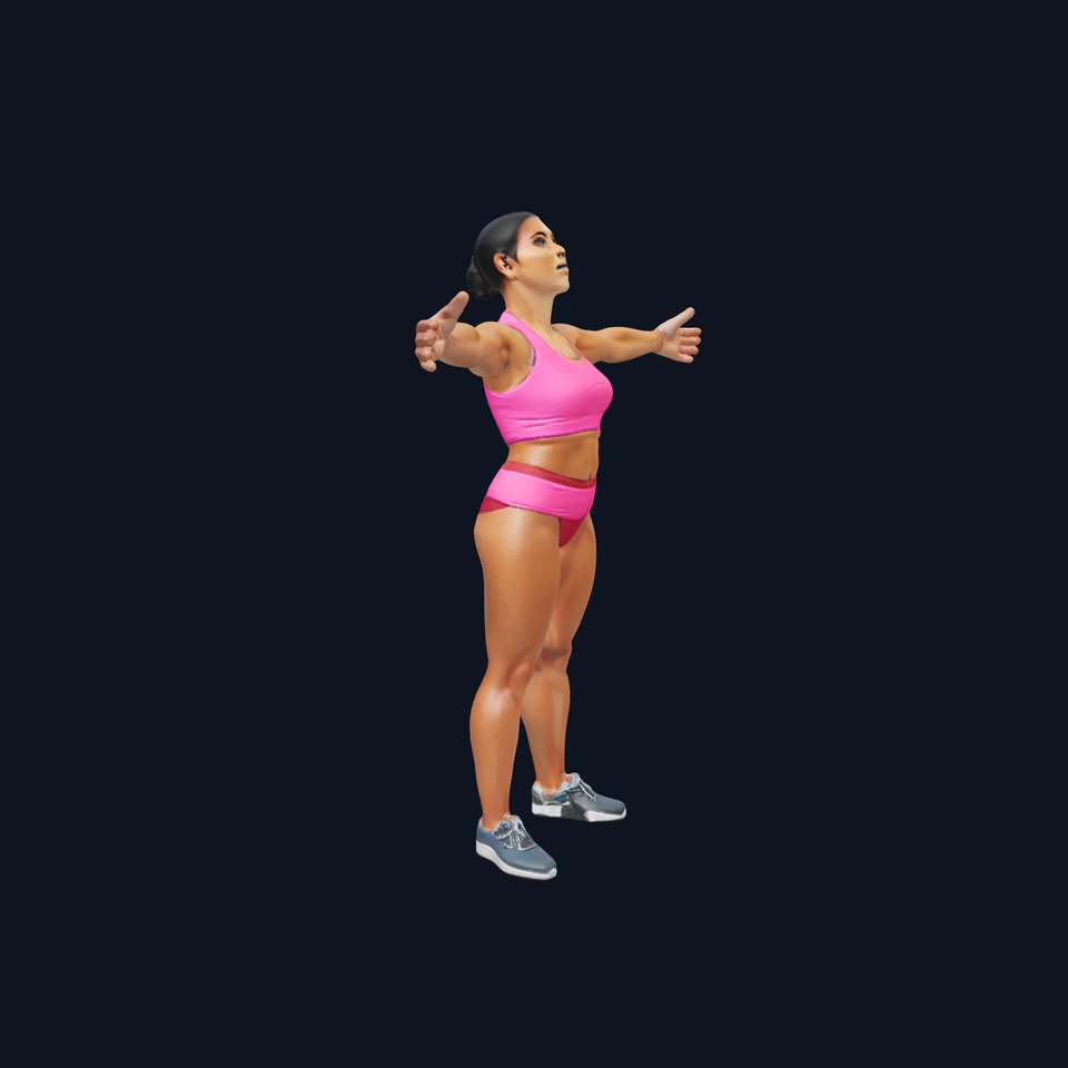 Athletic Female Fitness Outfit model pack