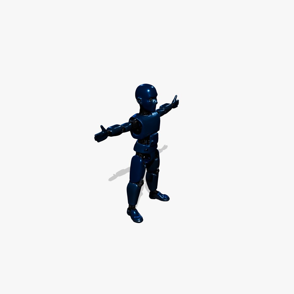 Blue Futuristic Robot model pack