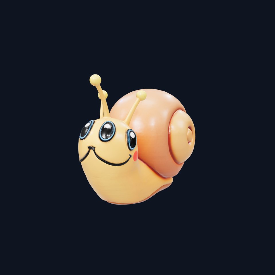 Smiling Snail Figurine model pack