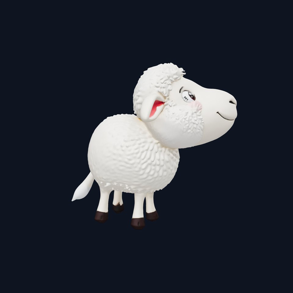 Cheerful Sheep Character model pack
