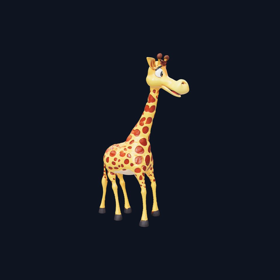 Cheerful Giraffe Cartoon model pack