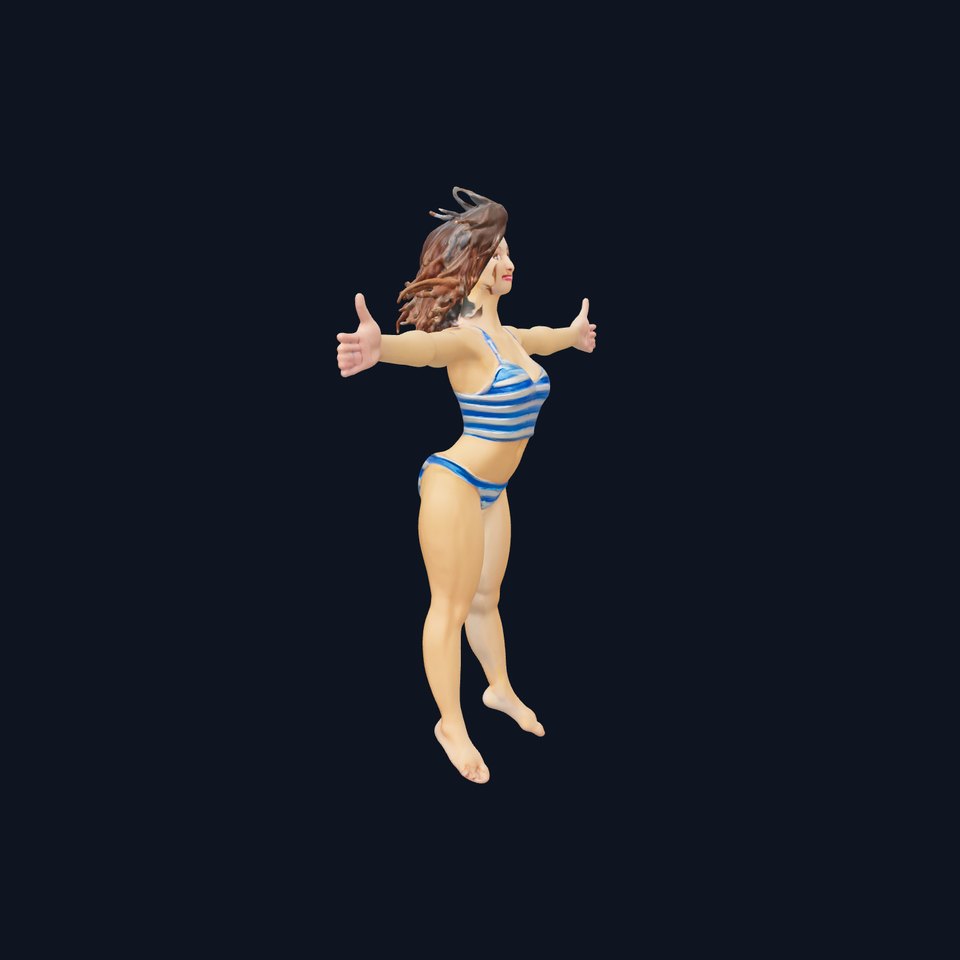 Striped Swimwear Model Pack
