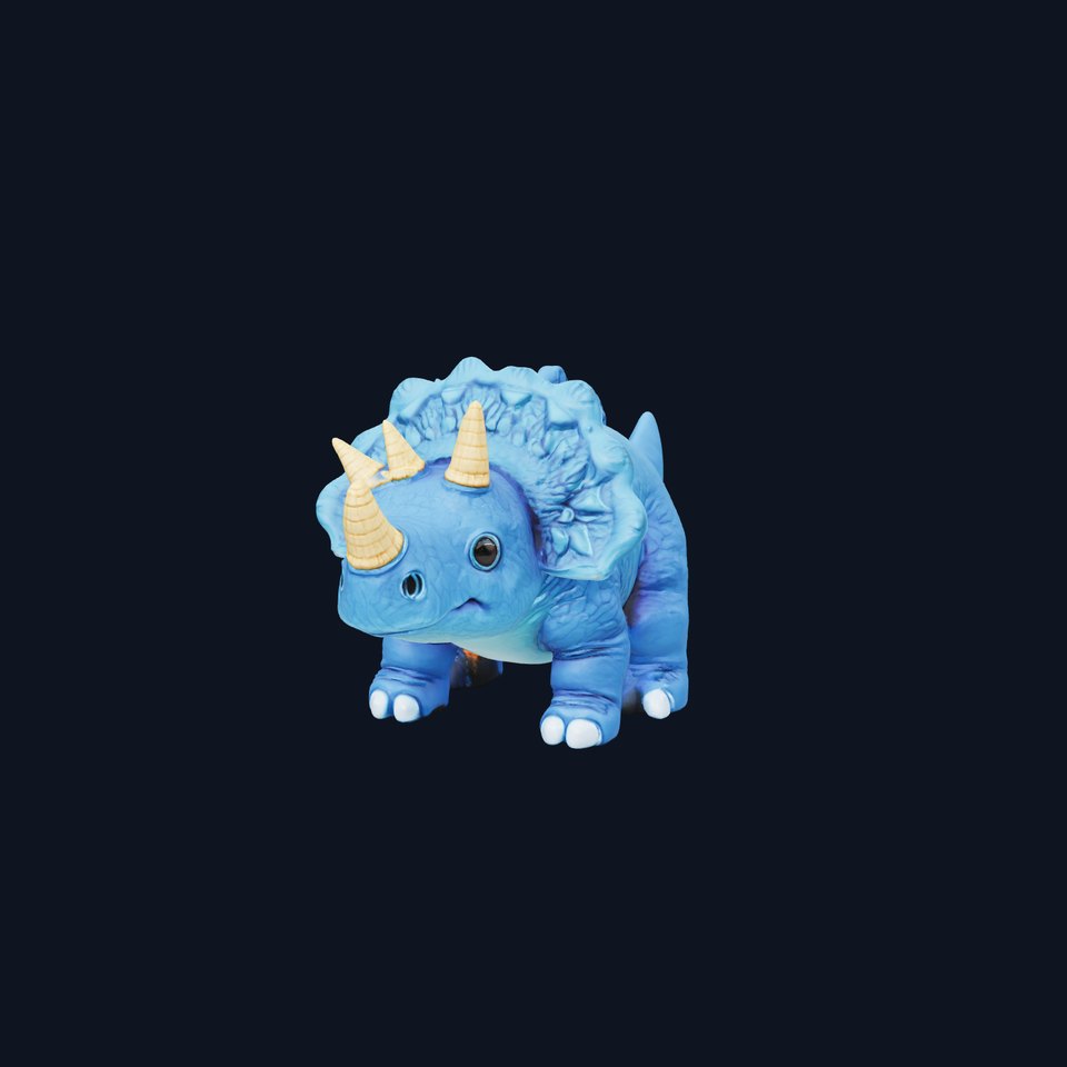 Blue Triceratops Toy model pack