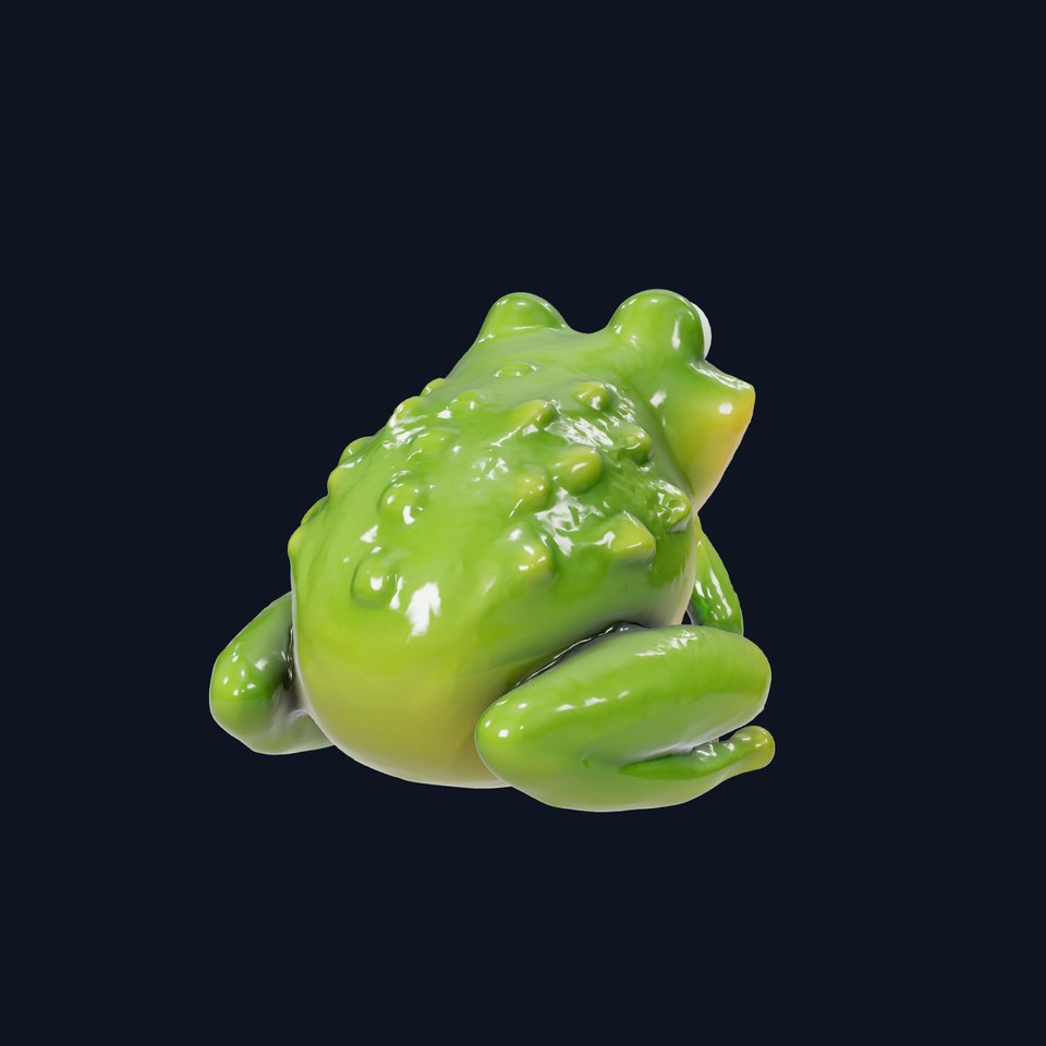 Green Frog Figurine model pack