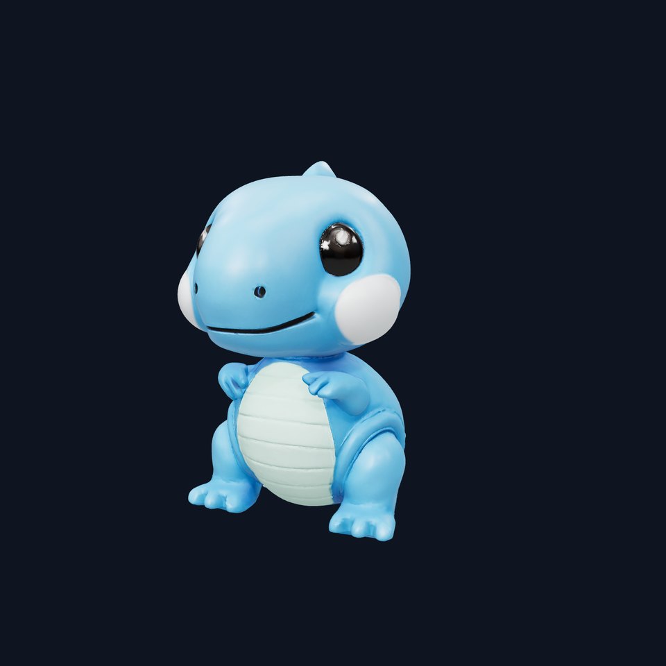 Blue Dinosaur Figure model pack