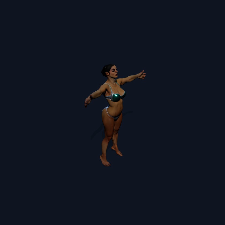 Holographic Swimsuit Female model pack