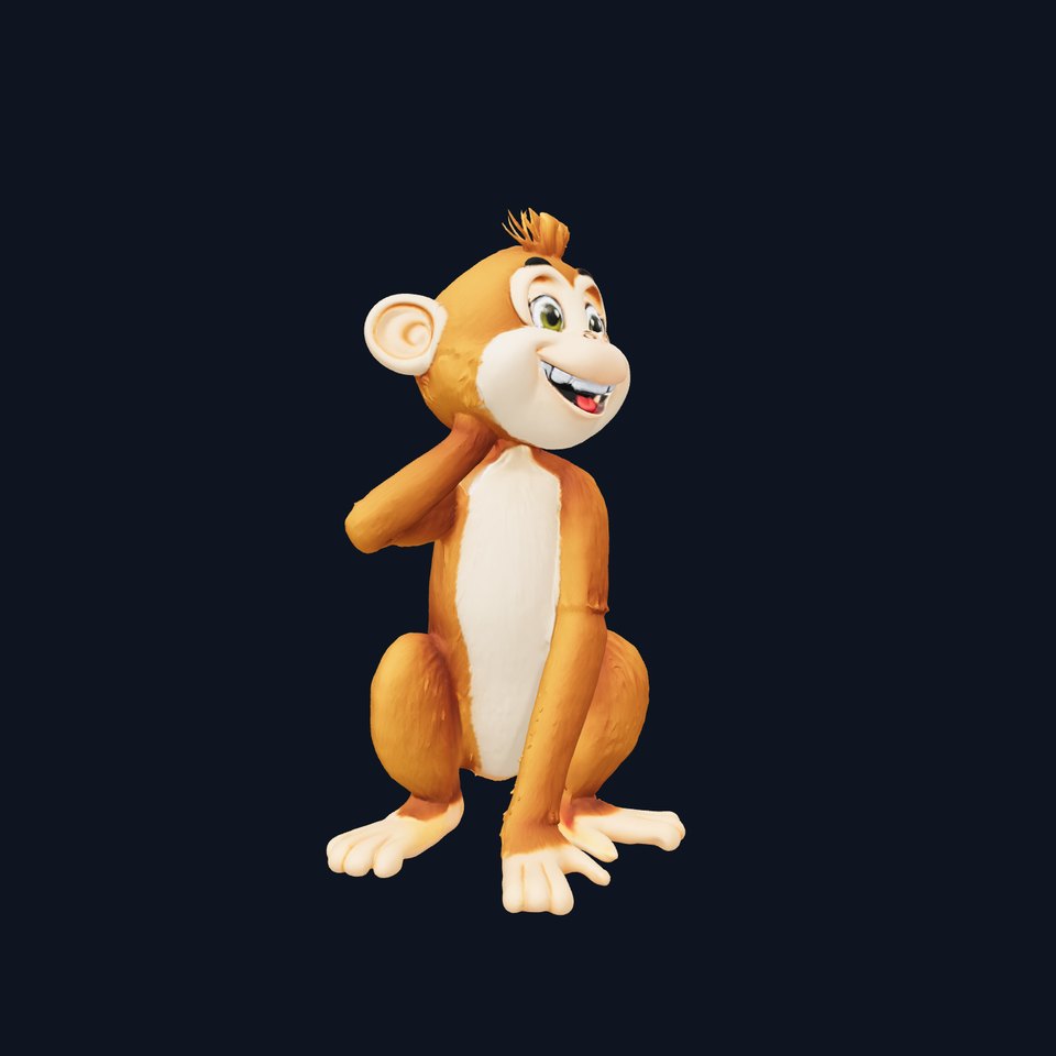 Cheerful Monkey Character model pack