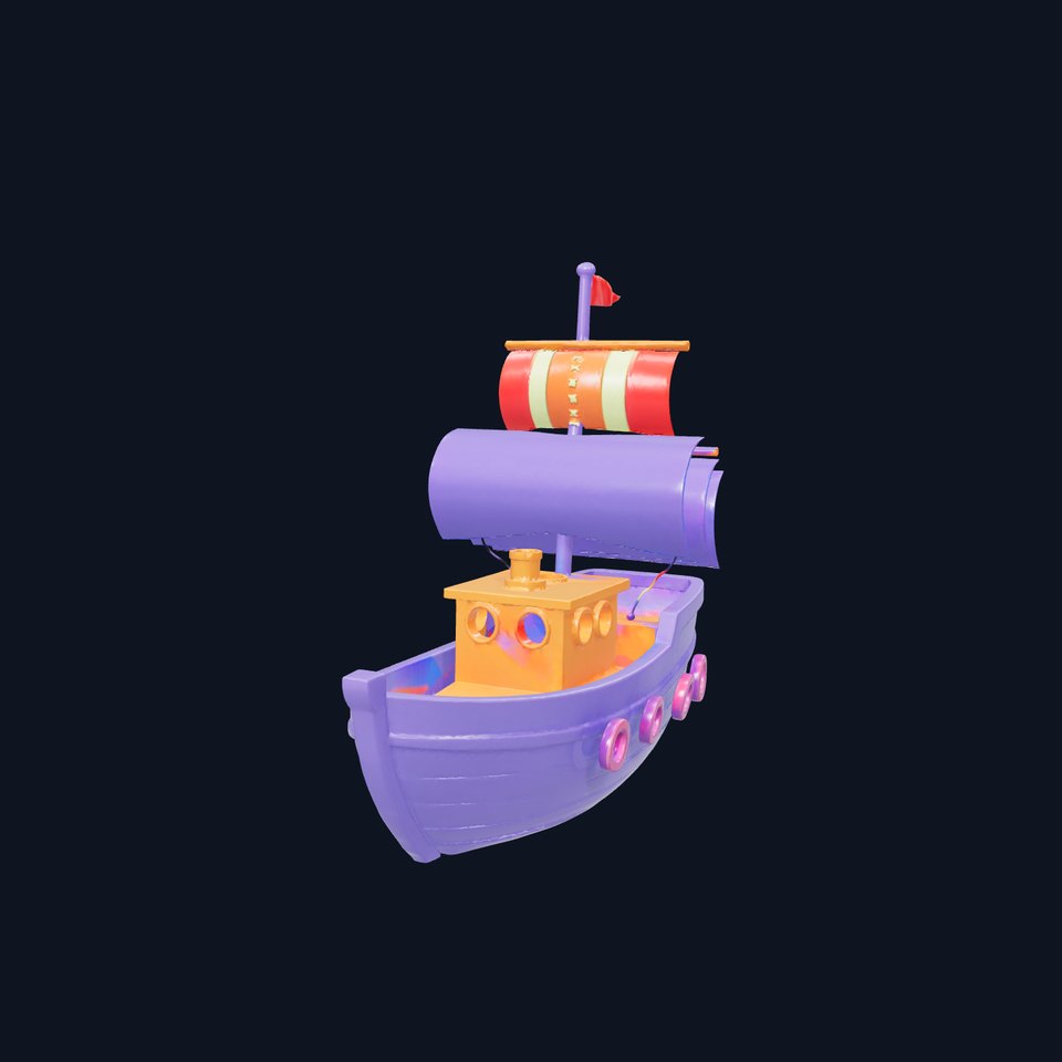 Vibrant Pirate Ship model pack