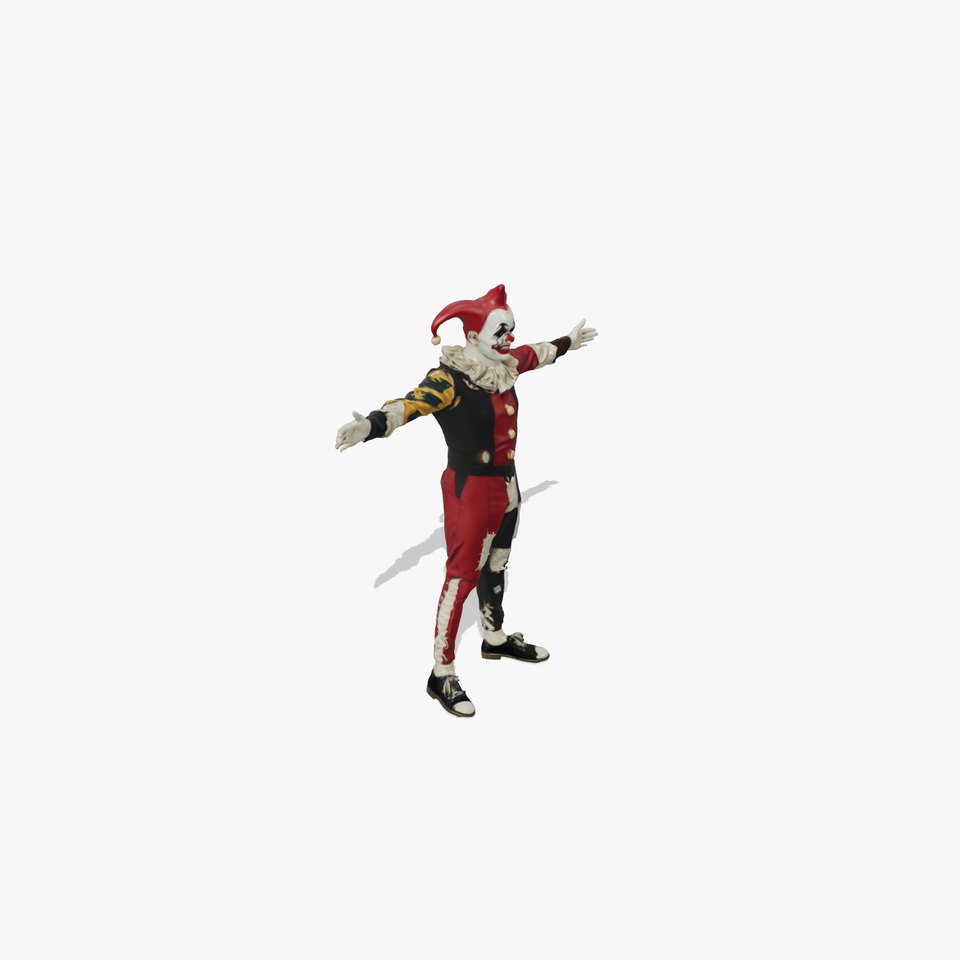 Colorful Jester Costume model pack