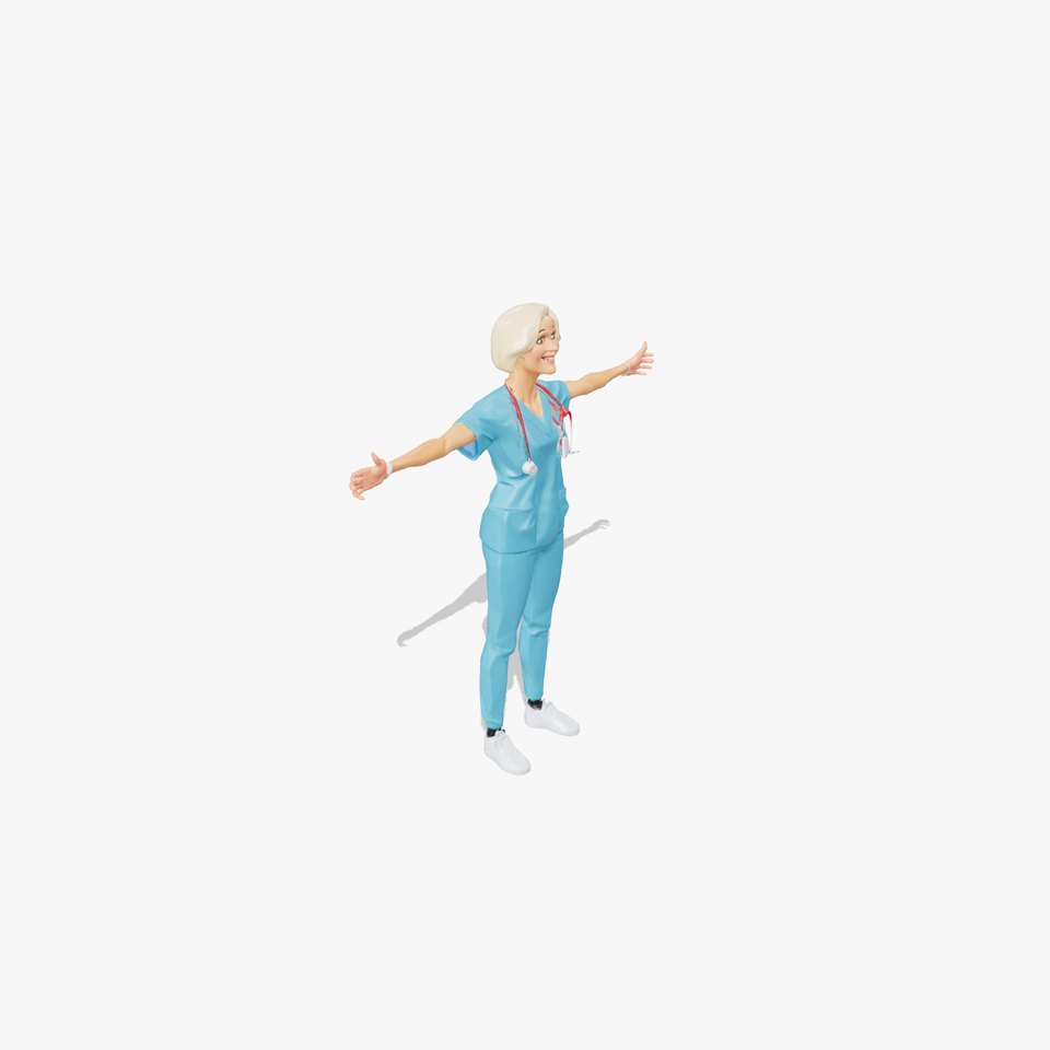 Cheerful Nurse Attire model pack