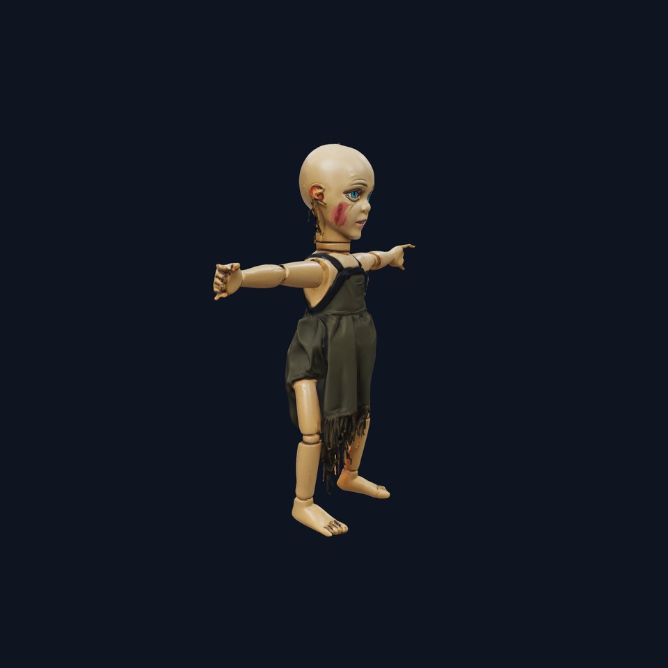 Vintage Wooden Doll model pack