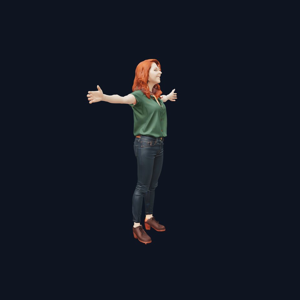Redhead Casual Woman model pack