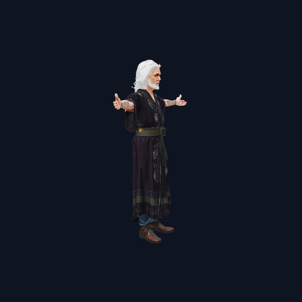Mystic Elder Robe model pack