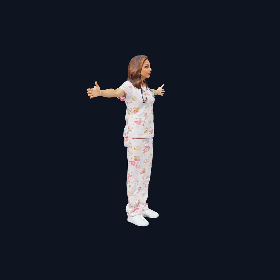 Pastel Nurse Uniform model pack