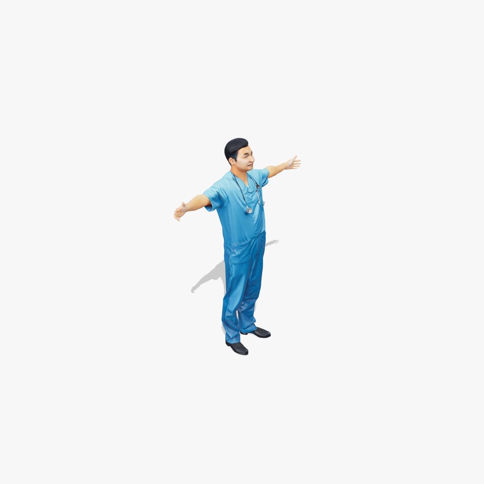 Blue Doctor Attire model pack