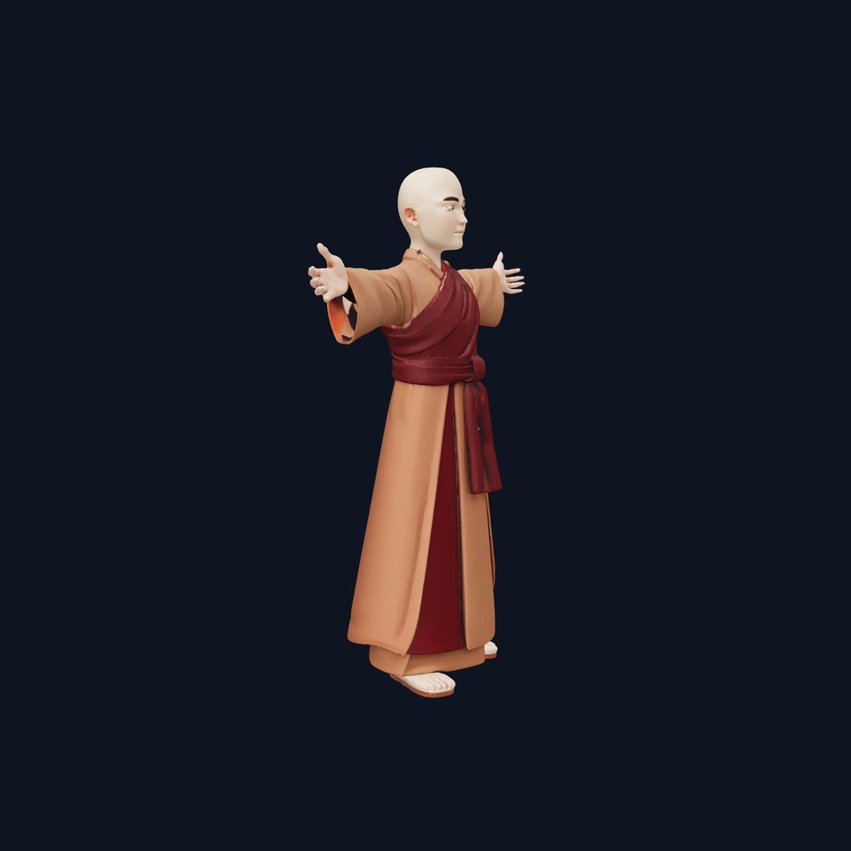Peaceful Monk Robe model pack
