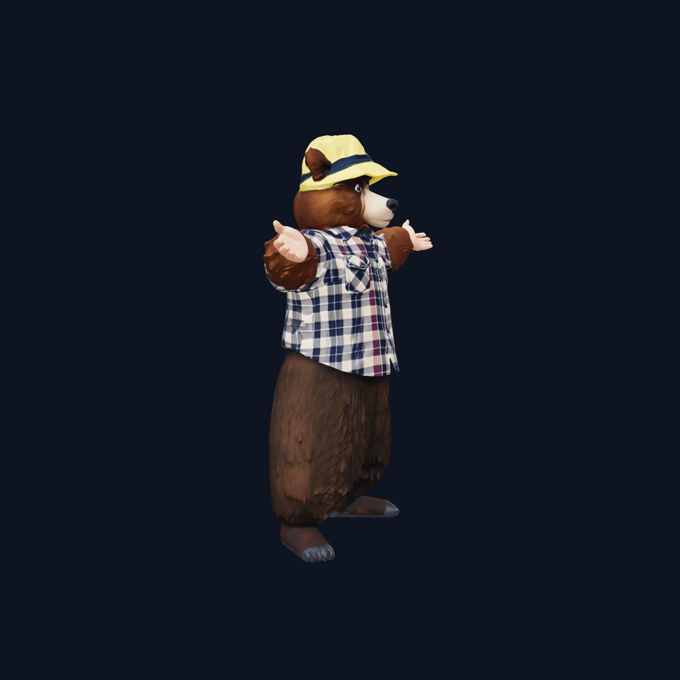 Plaid Bear Character model pack