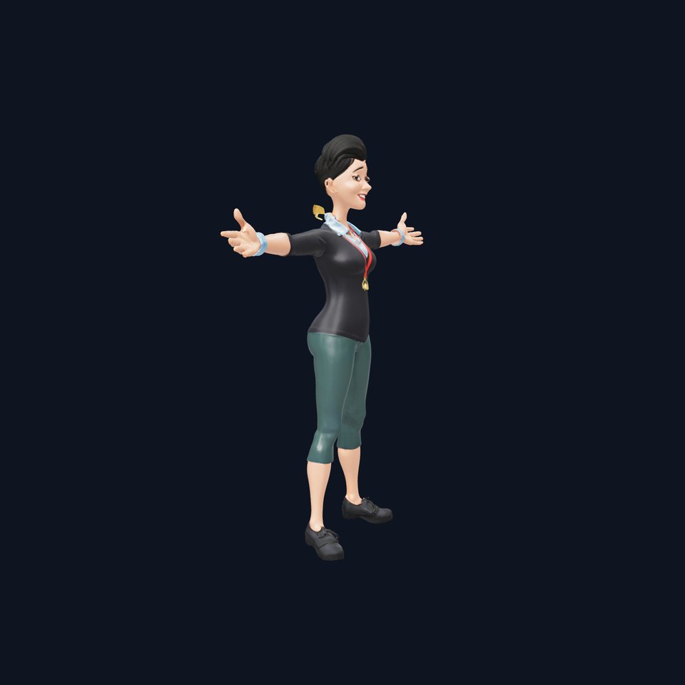 Energetic Athlete Character model pack