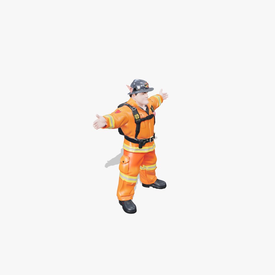 Vibrant Firefighter Character model pack