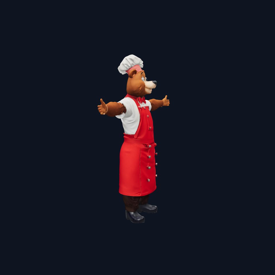 Chef Bear Character model pack