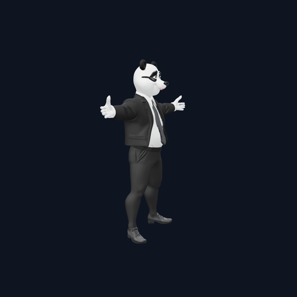 Business Panda Suit model pack