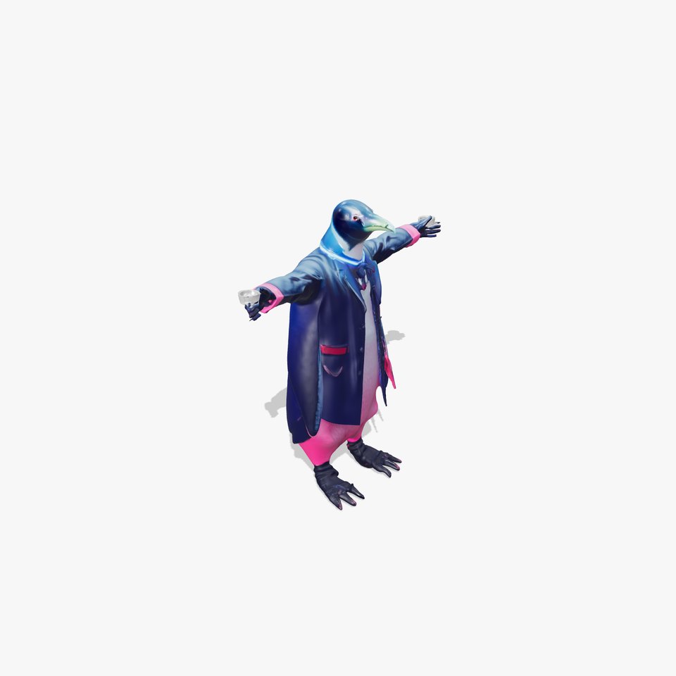 Futuristic Penguin Butler model pack
