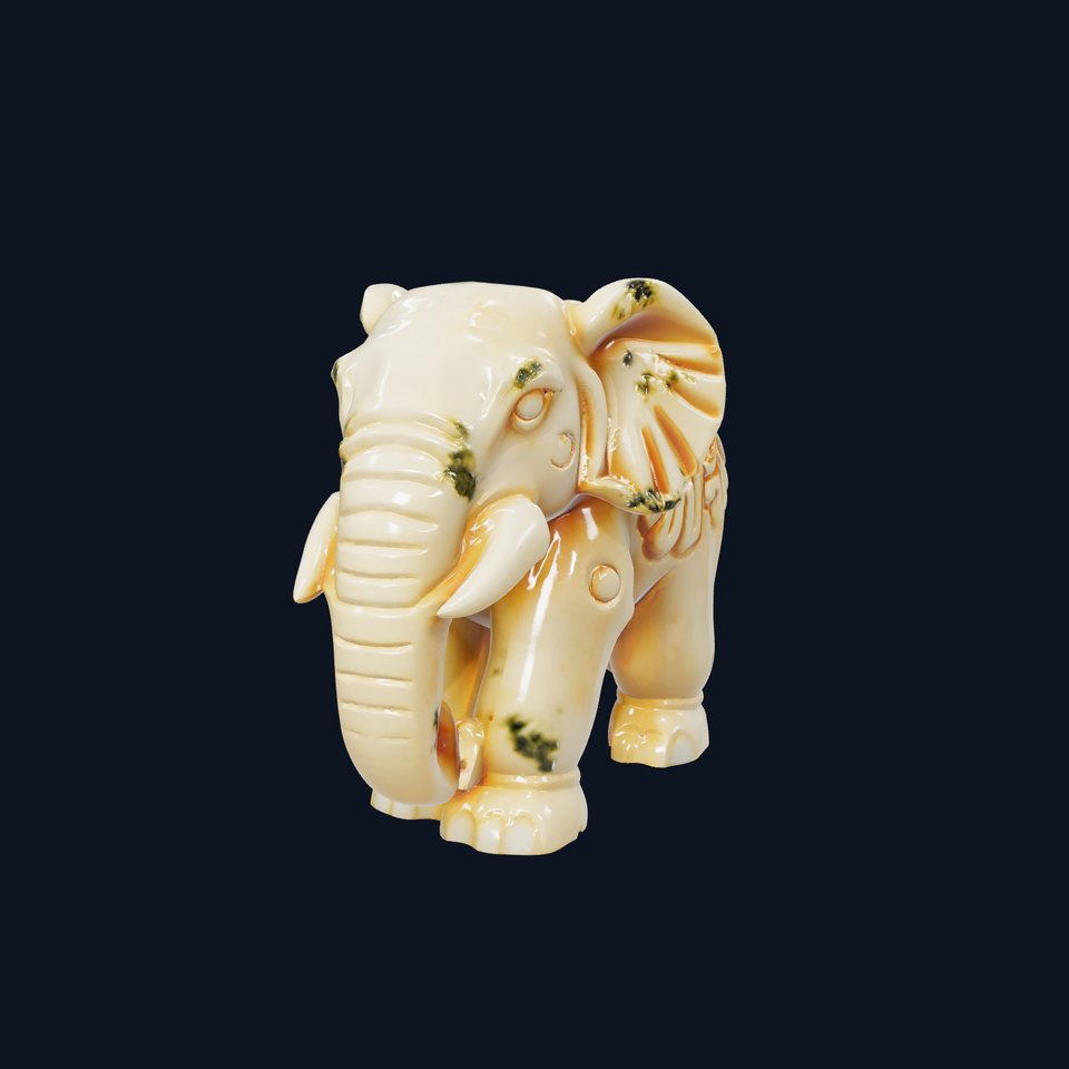 Ornate Elephant Sculpture model pack