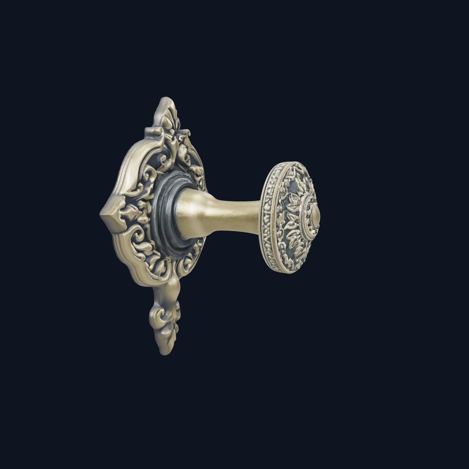 Ornate Brass Doorknob model pack