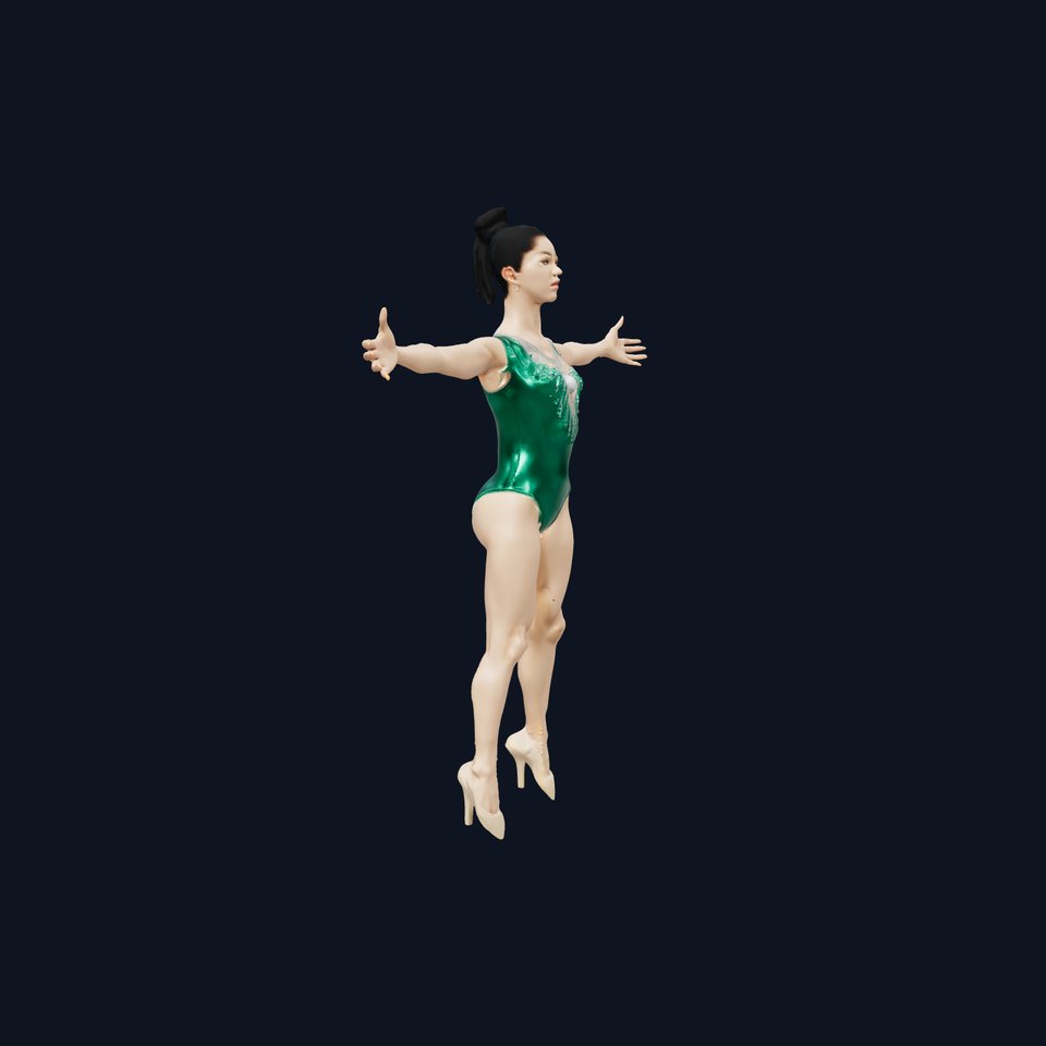 Emerald Leotard Ballerina model pack
