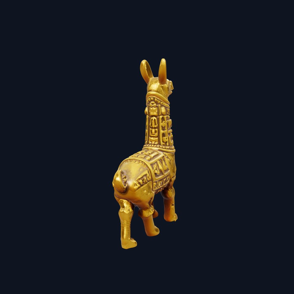 Golden Llama Sculpture model pack