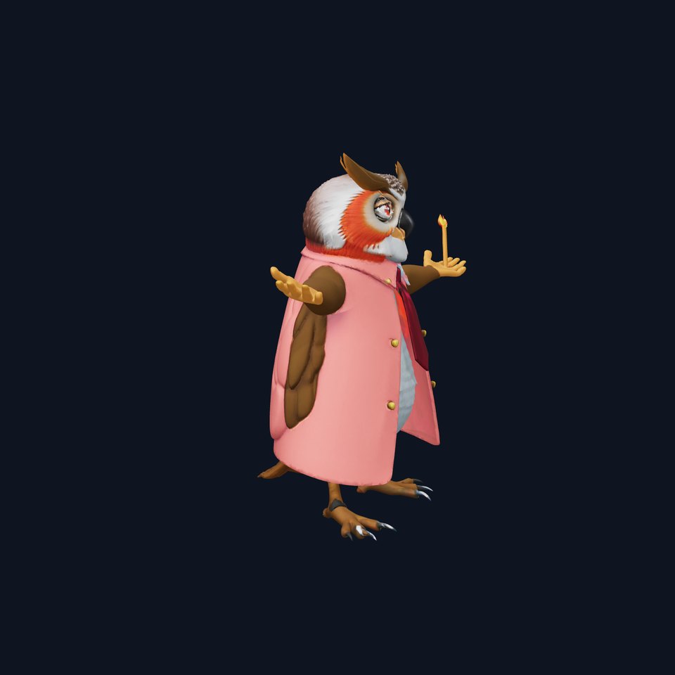 Charming Owl Character model pack