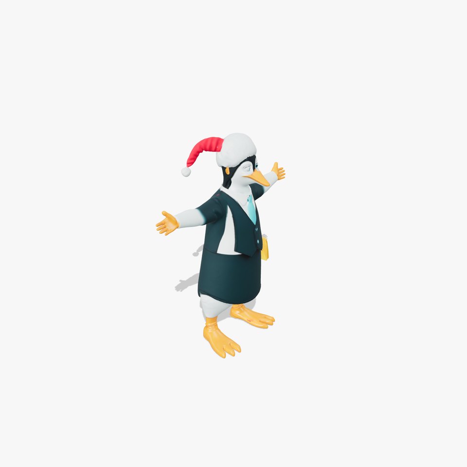 Santa Suit Penguin model pack
