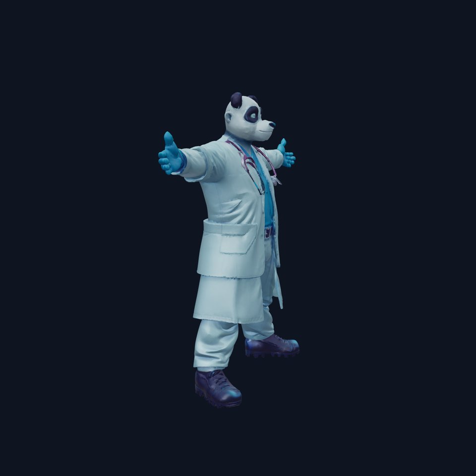 Panda Doctor Character model pack
